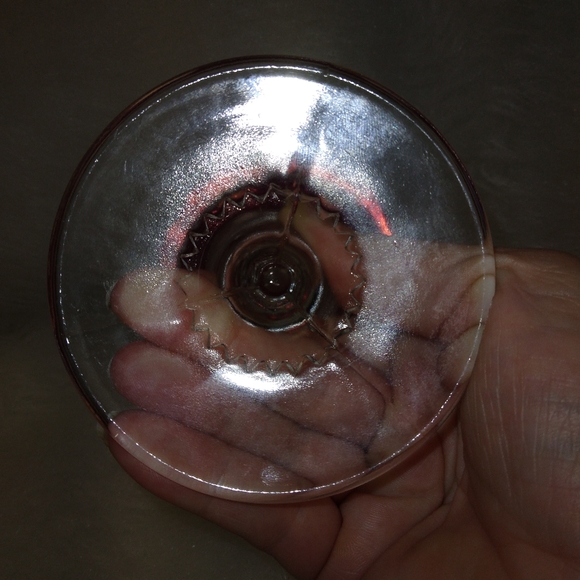 MCM Pressed Glass Goblets. No cracks, some wear, 2 small bubbles - Picture 8 of 12
